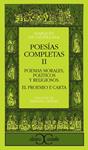 POESIAS COMPLETAS II. POEMAS MORALES, POLITICOS Y RELIGIOSOS | 9788470393297 | SANTILLANA, MARQUES DE
