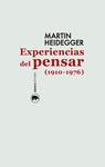EXPERIENCIAS DEL PENSAR (1910-1976) | 9788416160129 | HEIDEGGER, MARTIN
