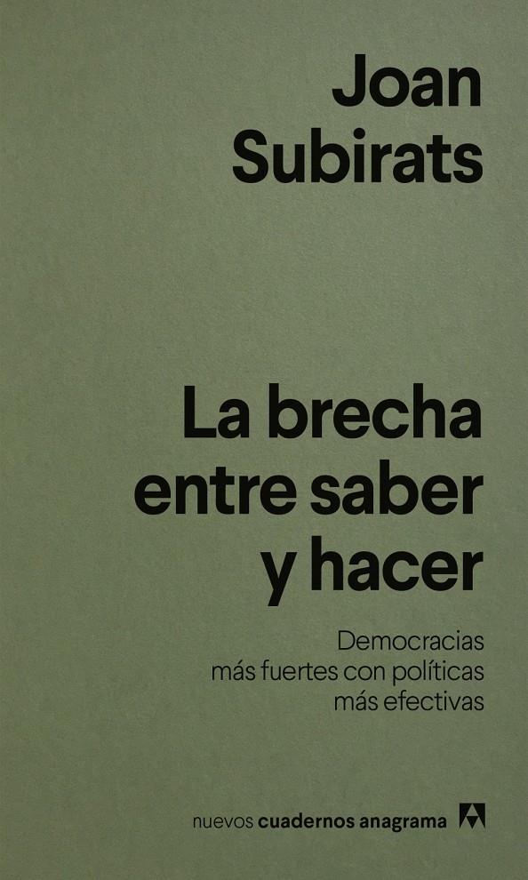 LA BRECHA ENTRE SABER Y HACER | 9788433949004 | SUBIRAT, JOAN