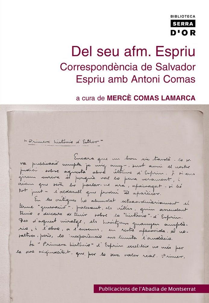 DEL SEU AFM. ESPRIU | 9788484159087TA | COMAS LAMARCA, MERCÈ