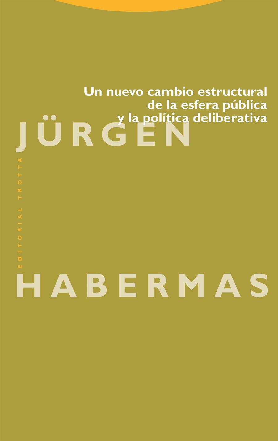 UN NUEVO CAMBIO ESTRUCTURAL DE LA ESFERA PÚBLICA Y LA POLÍTICA DELIBERATIVA | 9788413643250 | HABERMAS, JÜRGEN