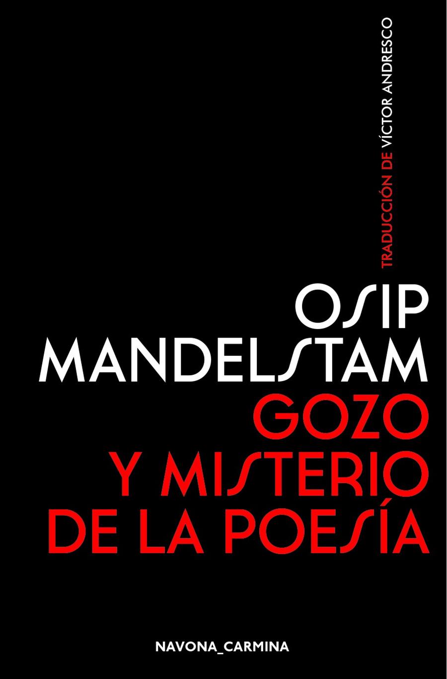 GOZO Y MISTERIO DE LA POESÍA | 9788417181789 | MANDELSTAM,  ÓSIP