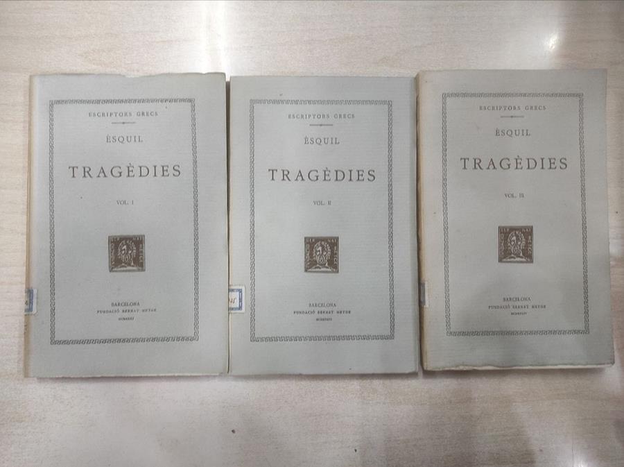 TRAGÈDIES. 3 VOLUMS | 022763SM | ÈSQUIL
