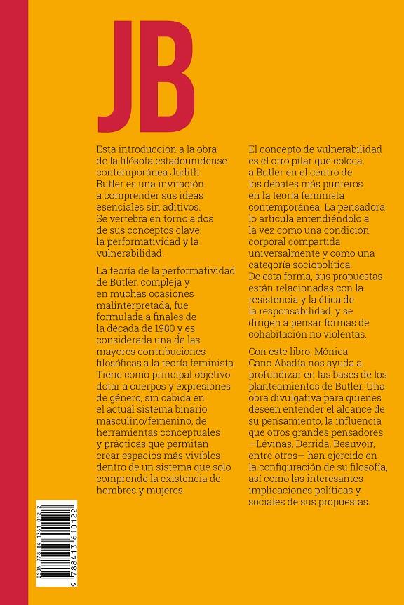 JUDITH BUTLER | 9788413610122 | CANO ABADÍA, MÓNICA