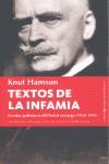 TEXTOS DE LA INFAMIA | 9788496756045 | HAMSUN, KNUT