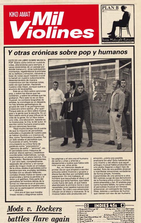 MIL VIOLINES Y OTRAS CRÓNICAS SOBRE POP Y | 9788439723356 | AMAT, KIKO