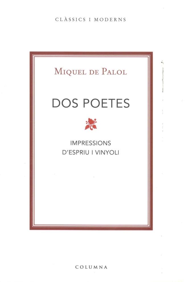 DOS POETES | 9788466407571 | PALOL I MUNTANYOLA, MIQUEL DE