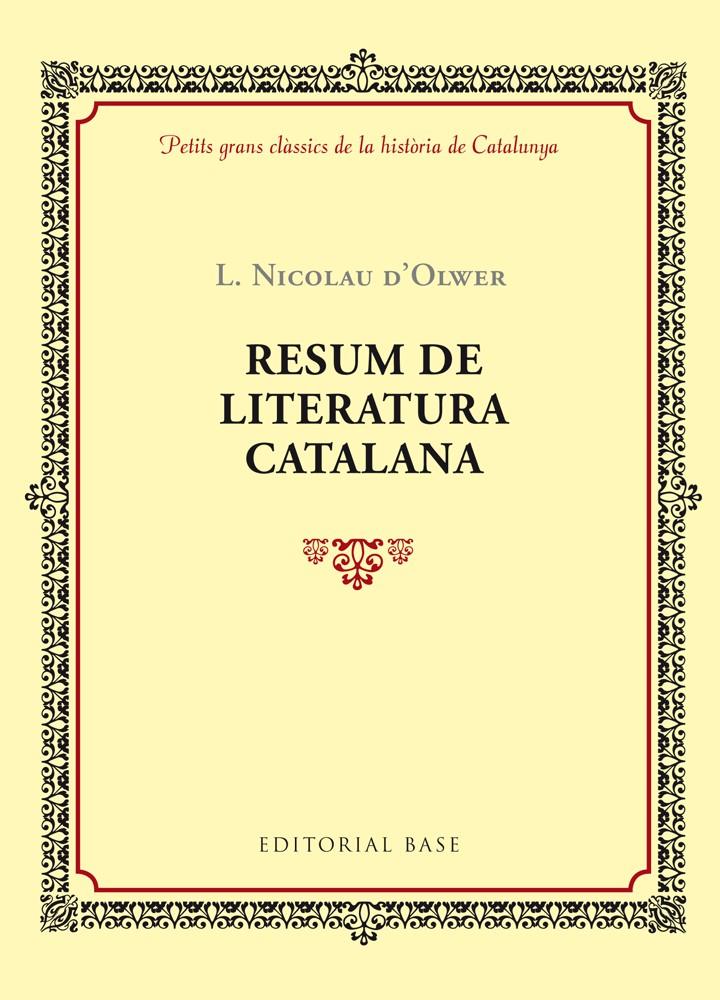 RESUM DE LITERATURA CATALANA | 9788416587353 | OLWER, L. NICOLAU