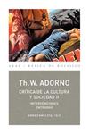 CRÍTICA DE LA CULTURA Y SOCIEDAD II | 9788446016793 | ADORNO, THEODOR W.