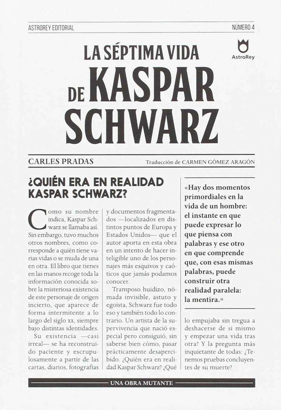 LA SÉPTIMA VIDA DE KASPAR SCHWARZ | 9788494464133 | PRADAS, CARLES