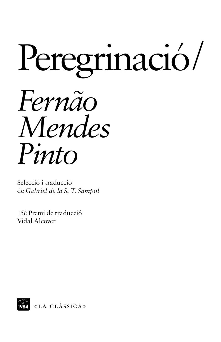 PEREGRINACIÓ | 9788416987221 | PINTO, FERNÃO MENDES