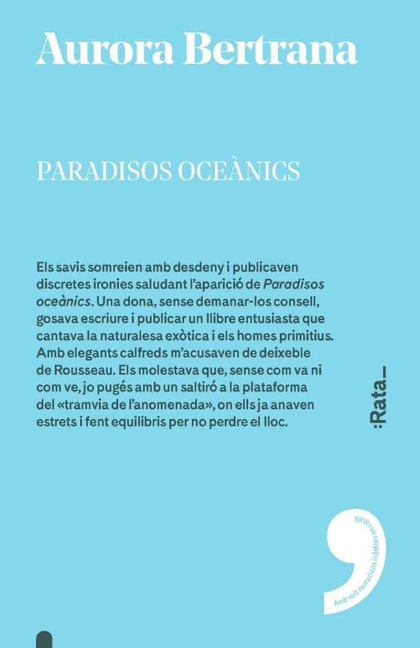 PARADISOS OCEÀNICS | 9788416738335 | BERTRANA, AURORA
