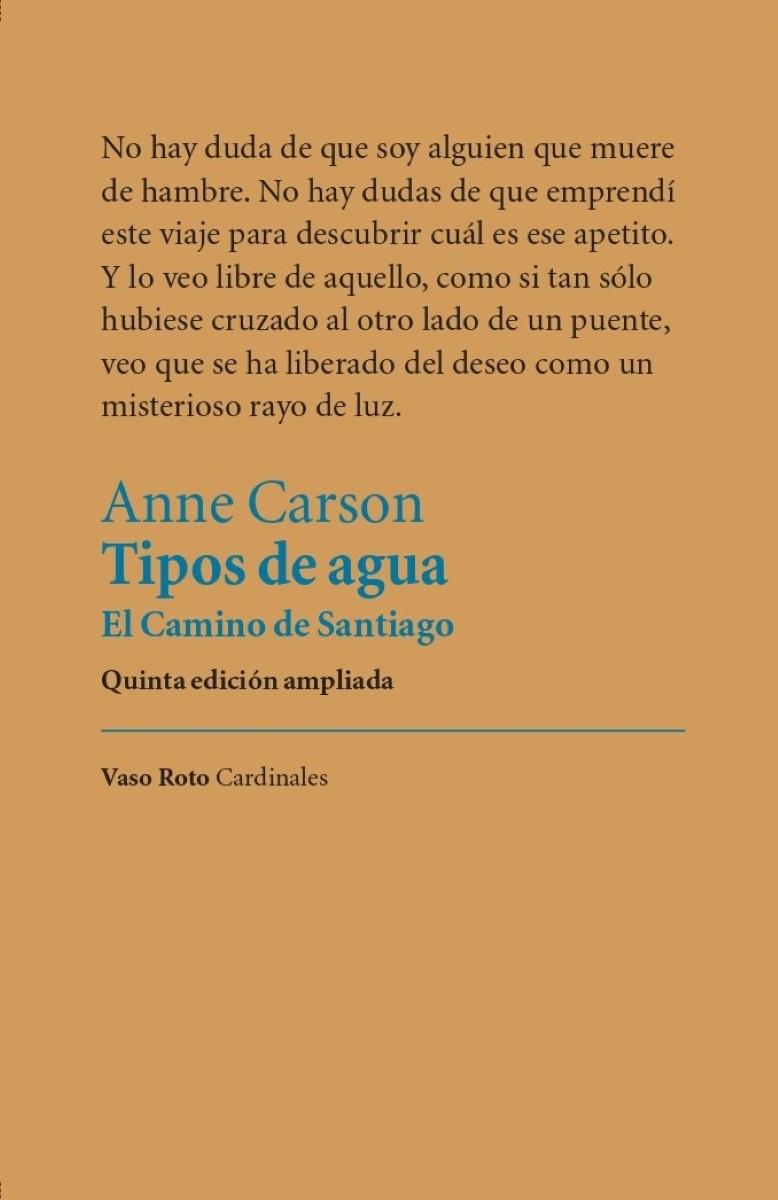 TIPOS DE AGUA | 9788412519716 | CARSON, ANNE