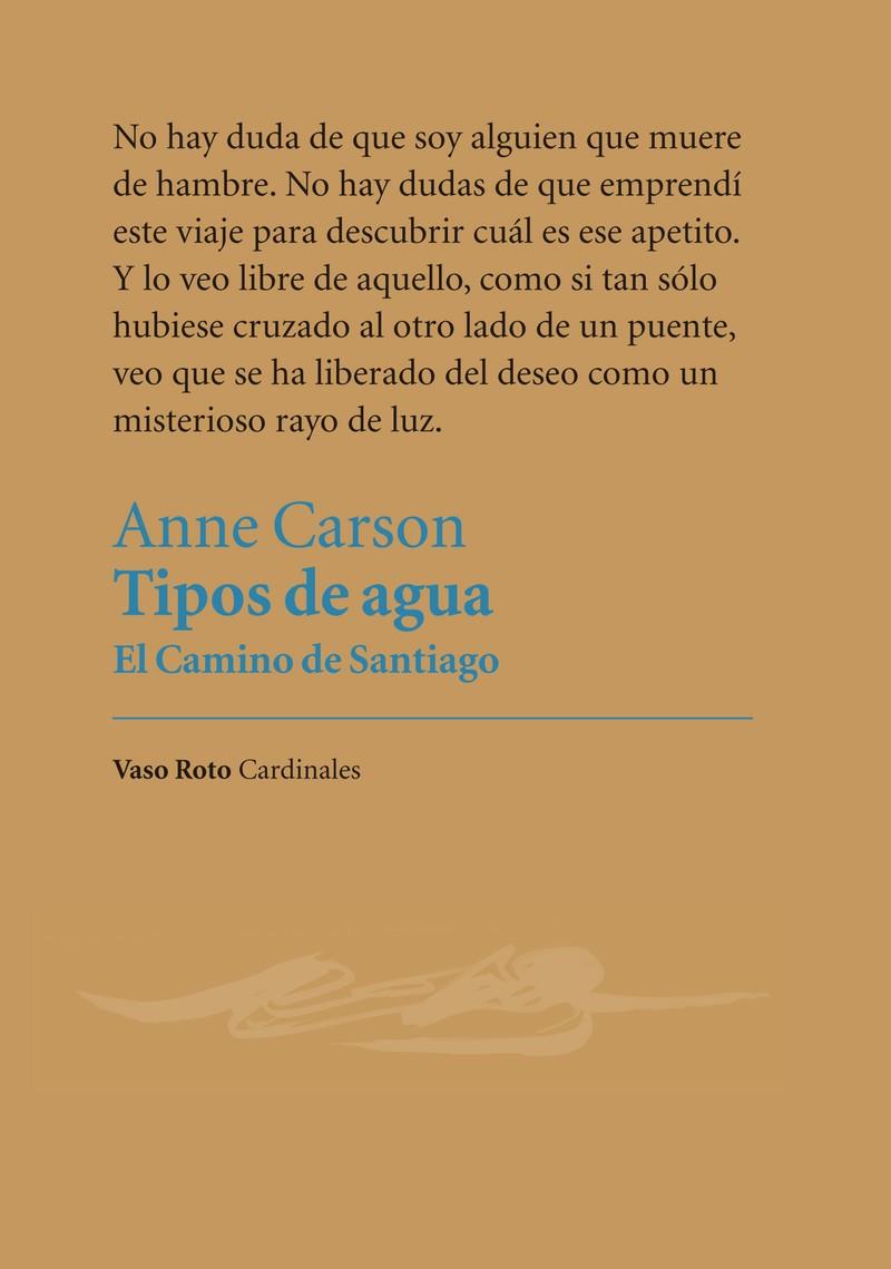 TIPOS DE AGUA | 9788494898907 | CARSON, ANNE