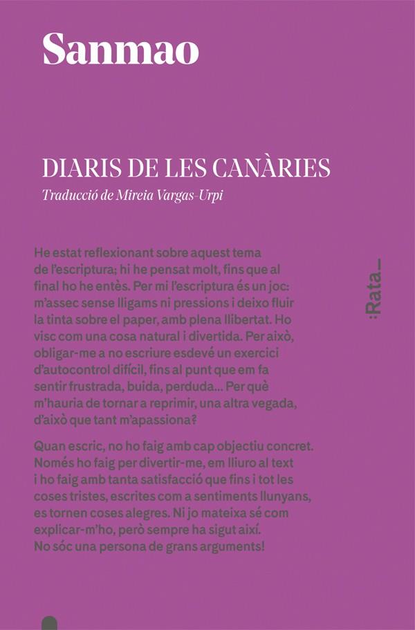 DIARIS DE LES CÀNARIES | 9788416738083 | SANMAO