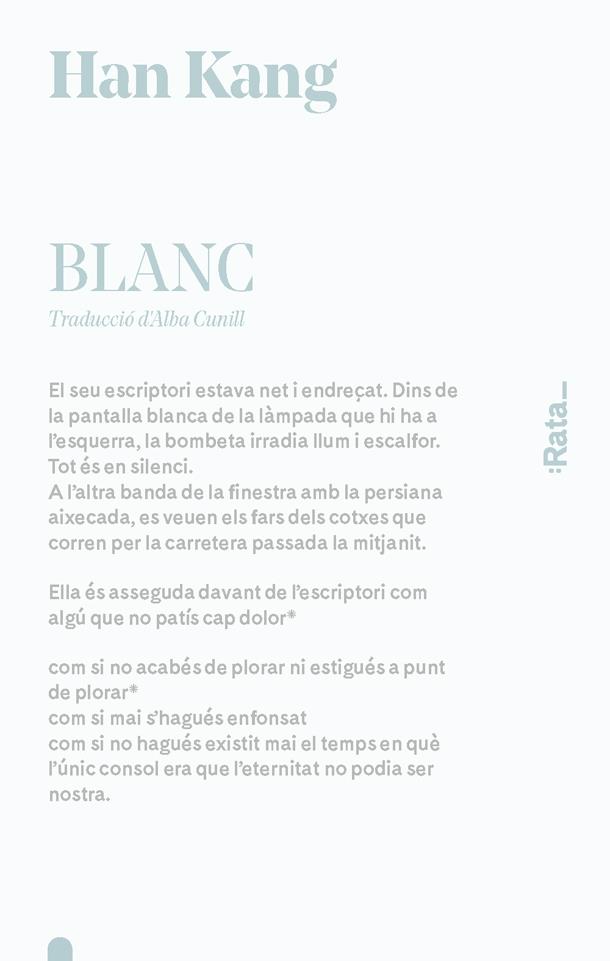 BLANC | 9788416738502 | KANG, HAN 
