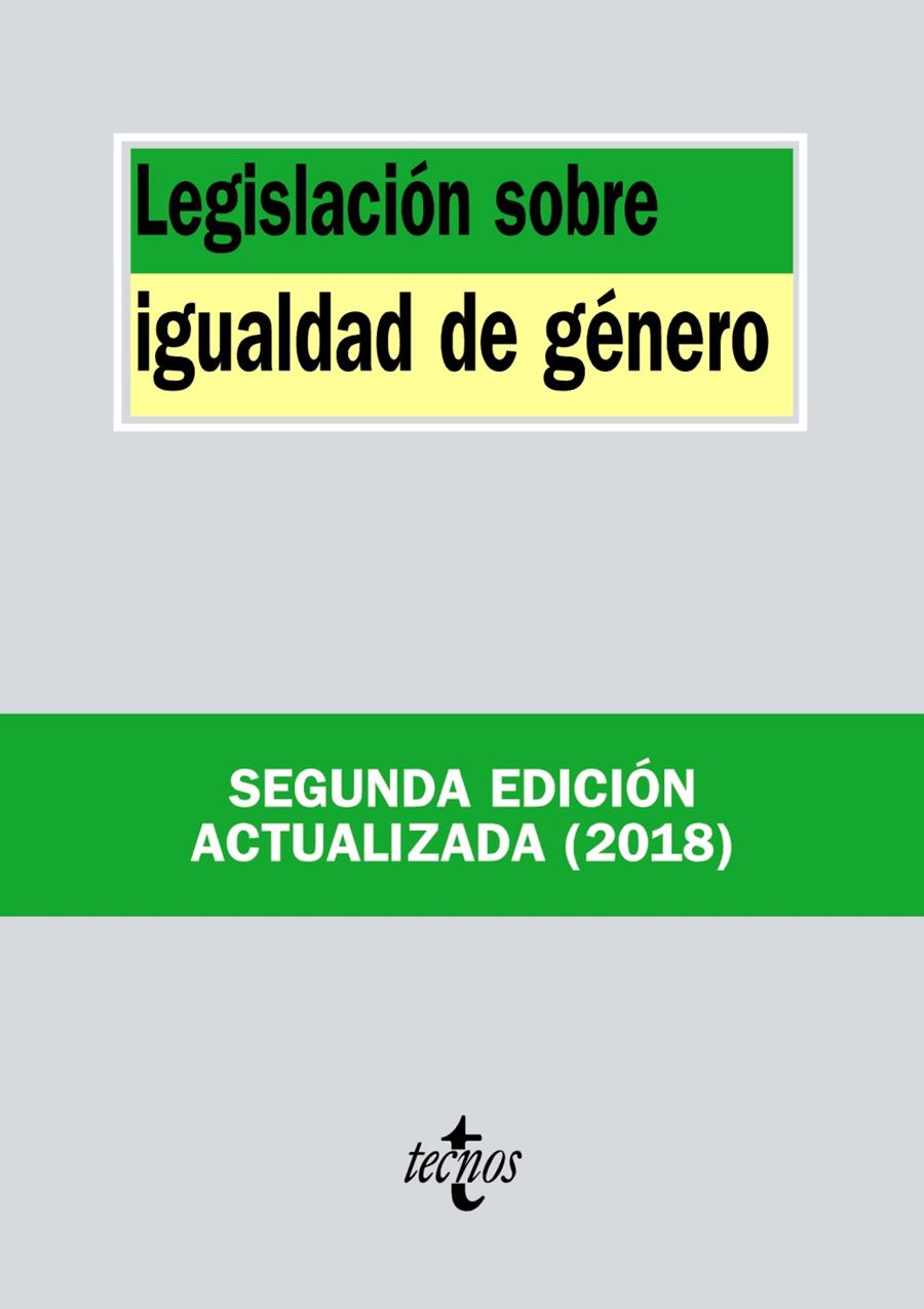 LEGISLACIÓN SOBRE IGUALDAD DE GÉNERO | 9788430963447 | EDITORIAL TECNOS