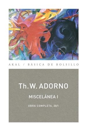 MISCELANEA I | 9788446016861 | ADORNO, THEODOR W.