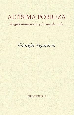 ALTÍSIMA POBREZA | 9788415894551 | AGAMBEN, GIORGIO