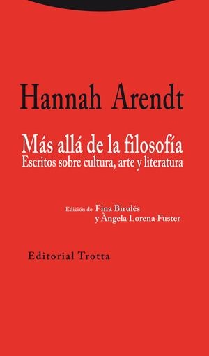 MÁS ALLÁ DE LA FILOSOFÍA | 9788498795318 | ARENDT, HANNAH