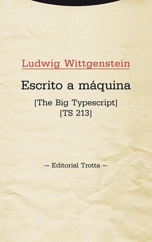 ESCRITO A MÁQUINA | 9788498795592 | WITTGENSTEIN, LUDWIG