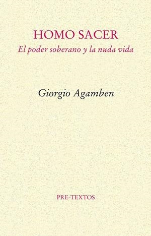 HOMO SACER. EL PODER SOBERANO Y LA NUDA VIDA | 9788481912067 | AGAMBEN, GIORGIO