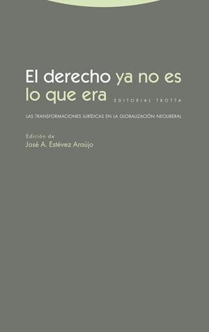 EL DERECHO YA NO ES LO QUE ERA | 9788498799934 | ESTÉVEZ ARAÚJO JOSÉ A.