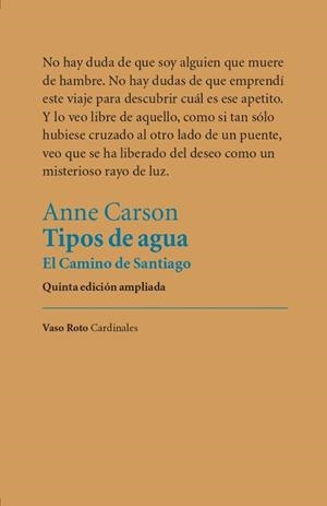 TIPOS DE AGUA | 9788412519716 | CARSON, ANNE