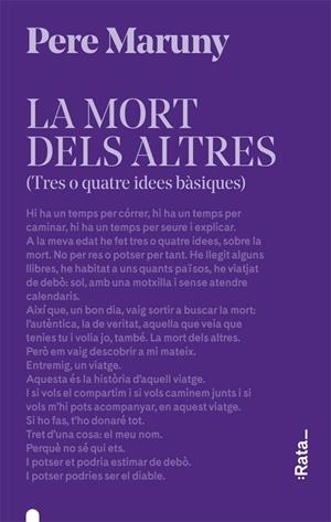 LA MORT DELS ALTRES | 9788416738618TA | MARUNY, PERE