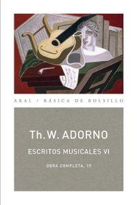 ESCRITOS MUSICALES VI | 9788446040200TA | ADORNO, THEODOR W.