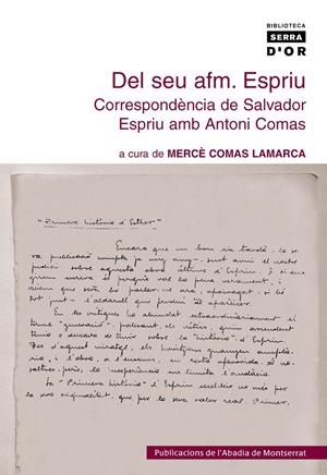 DEL SEU AFM. ESPRIU | 9788484159087TA | COMAS LAMARCA, MERCÈ